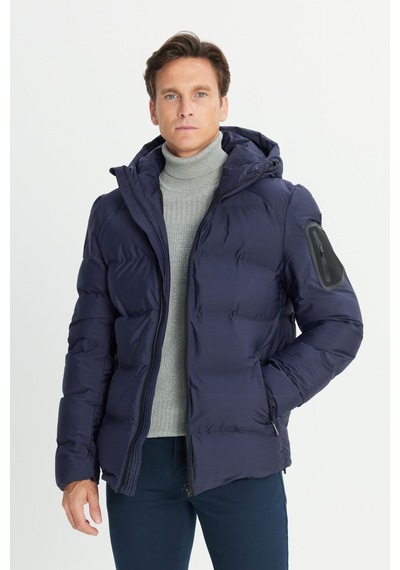 Ac&co Erkek Lacı Termometreli Standart Fit Çıkma Kapüşon Yaka Kapitone Desenli Şişme Mont Laci Ac&co Erkek Lacı Termometreli Standart Fit Çıkma Kapüşon Yaka Kapitone Desenli Şişme Mont Laci