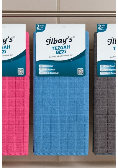 İlbay S Mikrofiber Tezgah Bezi 2'li 40 x 40 CM