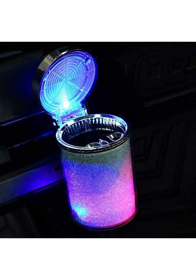 Araç İçi Çok Renkli Işıklı Küllük Renkli Işıklı Kapaklı Araba Küllüğü Oto Küllük Rgb Işıklı 1 Adet