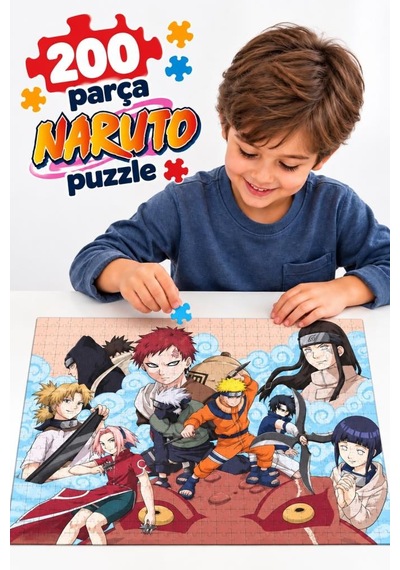 200 Parça Naruto Puzzle Anime Ve Ninja Temalı Renkli Karakter Görselli 33 X 48 Cm Puzzle