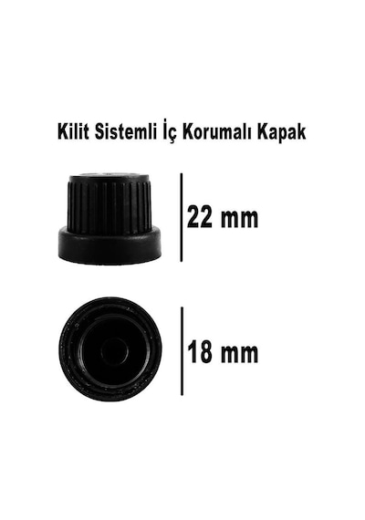 Digithome 6 Lı 50 Ml Siyah Kilit Kapaklı Cam Zencefil Shot Şişesi Söz Nişan Hediyelik Kolonya Şişesi