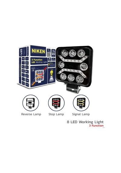Niken Çalışma Lambası Pro 8 Led 3 Fonksıyon Kare