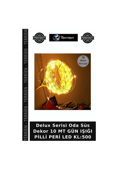 Delux Serisi Oda Süs Dekor 10 Mt Gün Işığı Pilli Peri Led Kl:500
