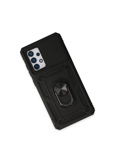 Samsung Galaxy A72 Kılıf Pars Lens Yüzüklü Silikon - Siyah 0.2M-Çok Renkli