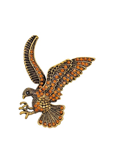 Rhinestones İle Eagle Broş - Mücevher Yapımı Veya Moda Aksesuarları İçin Vivid Kuş Pimi Çok Renkli