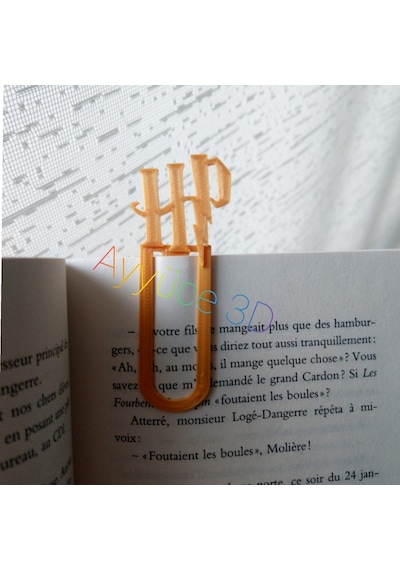 Ayyüce 3d, Harry Potter Hp Yazılı Kitap Ayracı Altın Renk