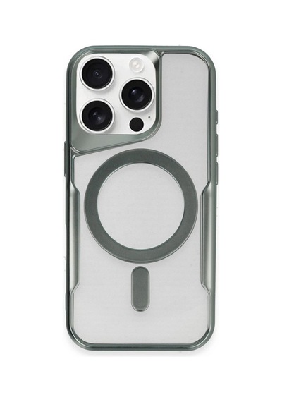 Apple İphone 16 Pro Max Kılıf Boyi Magsafe Silikon Kapak - Yeşil