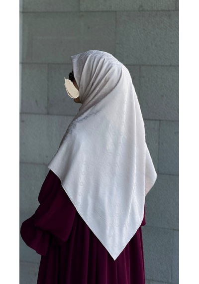 Qalortex Scarf Premium Jakarlı Mira B.boy Eşarp -vanilya