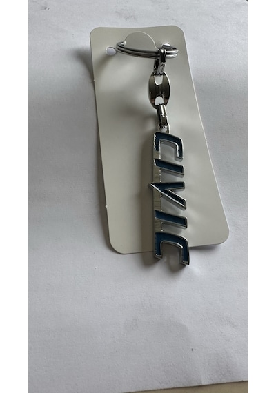 Honda Uyumlu Civic Mavi Anahtarlık Metal 3d Metal Otomobil Anahtarlığı