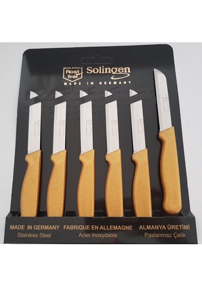 Solingen Tırtıklı Solingen Meyve Sebze Bıçağı Sarı