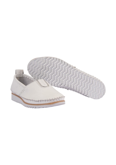 Napa Shoes Nefes Alan Hakiki Deri Rahat Taban Kadın Casual Ayakkabı Napa-108 Beyaz