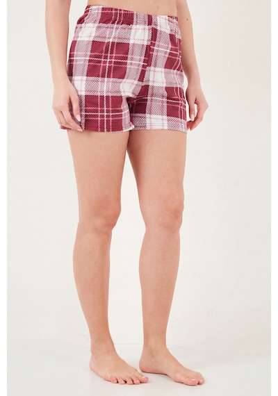 Lela Bayan Pijama Takımı 65790782 Beyaz-bordo