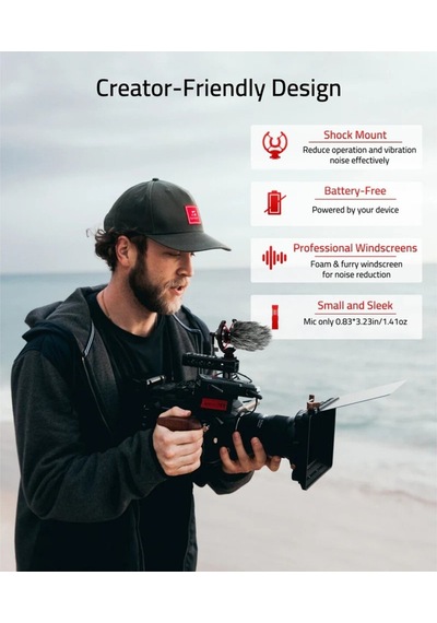 Yönlü Shotgun Mikrofon Kamera, Telefon, Youtube Ve Vlog İçin Harici Kondansatör Mikrofon