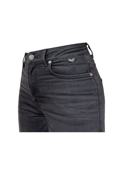 The Biker Jeans Lucy Black Cordura Korumalı Motosiklet Kot Pantolonu Antrasit