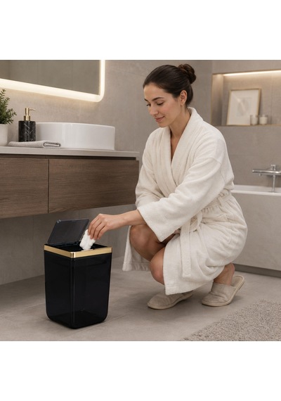 Toskana Cop Kovası 6 Lt Sefaf-sıyah M-sa05-25 Siyah