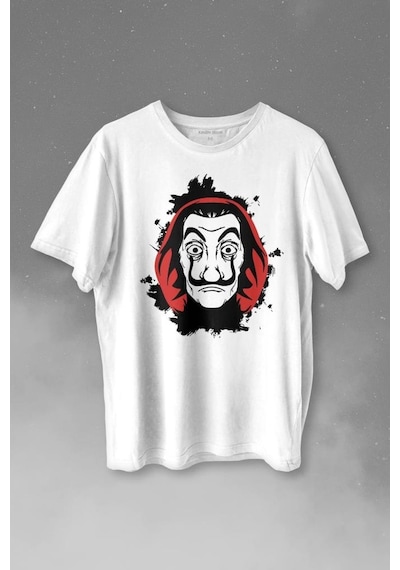 La Casa De Papel Dali Mask Maskesi Baskılı Tişört Unisex T-shirt 001