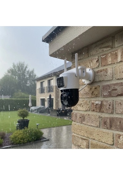 3 Kameralı Kablolu Akıllı Güvenlik Kamerası 360 Ptz Hareketli, Çift Antenli, Wifi Ip, Gece Görüşl