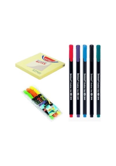 Rubenis Postit+Keçe Uçlu Kalem+Fosforlu Kalem 3'lü Set
