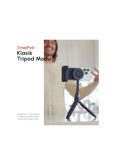 Shiftcam Snapstand Mini Video Selfie Çubuğu & Magsafe Tripod,manyetik Telefon Tutucu, Bej
