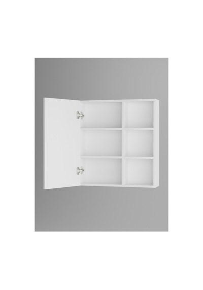 Dalin Tek Kapak Aynalı Banyo Dolabı Raflı Mdf Beyaz