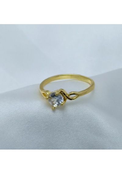 Yeni Sezon Vip Seri Paslanmaz Çelik Altın Kaplama Tektaş Yüzük Gold