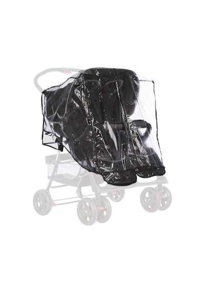 Tommy Baby Yan yana İkiz Bebek Arabası Yağmurluğu İkiz Yağmurluk Şeffaf