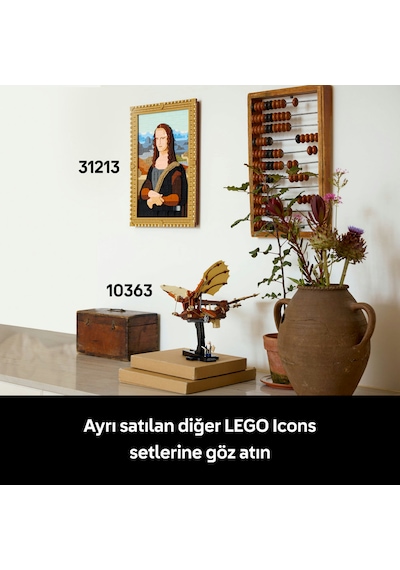 LEGO® Icons Leonardo da Vinci’nin Uçan Makinesi 10363 - Tarih Seven Yetişkinler için Dekoratif Model Yapım Seti (493 Parça)