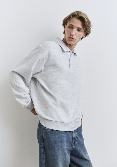 Mavi - Polo Yaka Gri Sweatshirt 0s10390-82498 Gri