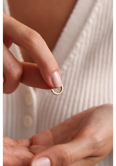 Altın Du Z Ko S Eli Halka Ku Pe 1 Cm 3mm