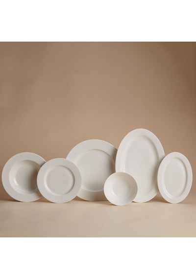 Korkmaz A8324 53 Parça Yemek Takımı Beyaz