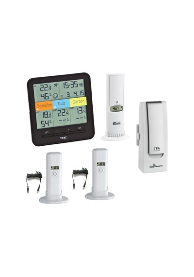 Tfa Dostmann Klimahome Mega Tfa 30.3060 Mega Radyo Termo/higro İstasyonu Dahil. Kablolu Verici Siyah