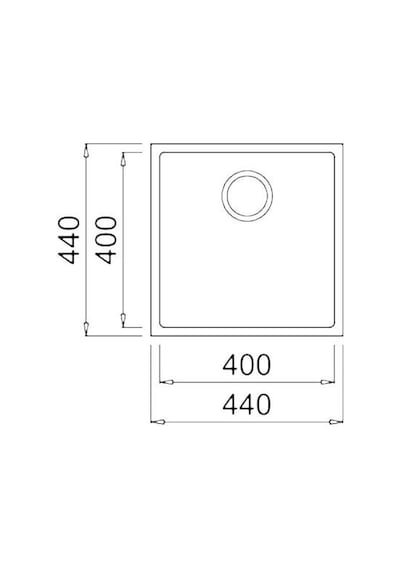 Teka Square 40.40 Tg Tezgah Altı Siyah Granit Eviye