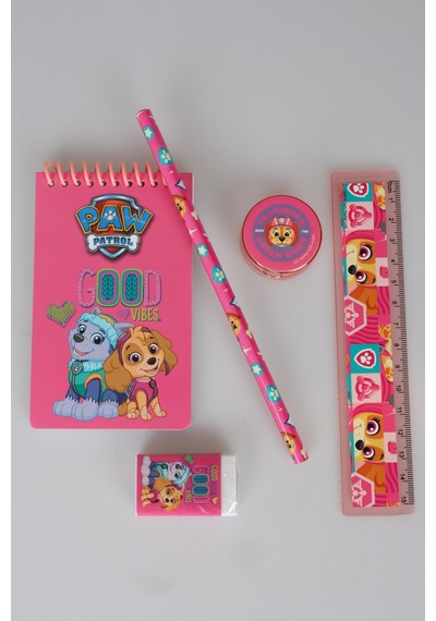 X Dekomus Lisanslı Paw Patrol Pink Paws Collection 5'li Kırtasiye Seti Not Defteri,kurşun Kalem,cetvel,silgi,kalemtraş Diğer
