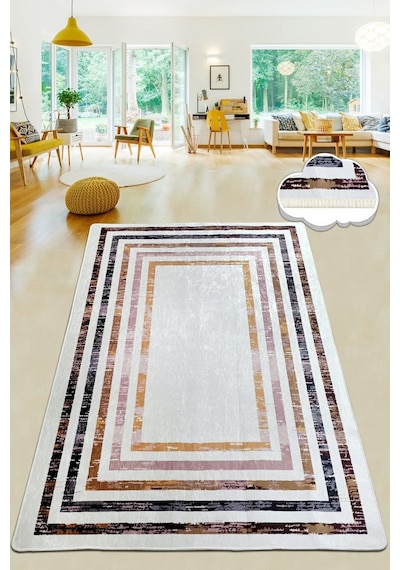Chilai Home Transition Djt Dekoratif Özel Tasarım Modern Yıkanabilir Ince Kaymaz Taban Halı Çok Renkli