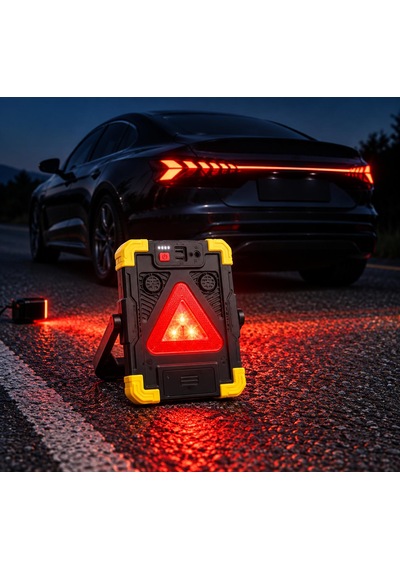 Çok Fonksiyonlu Reflektör Solar Lamba Powerbank Güneş Enerjili Yüksek Sesli Sirenli Lamba Acil Durum Sireni Uyarı Alarm Sesli Taşınabilir Şarjlı Ekstra Lambalı
