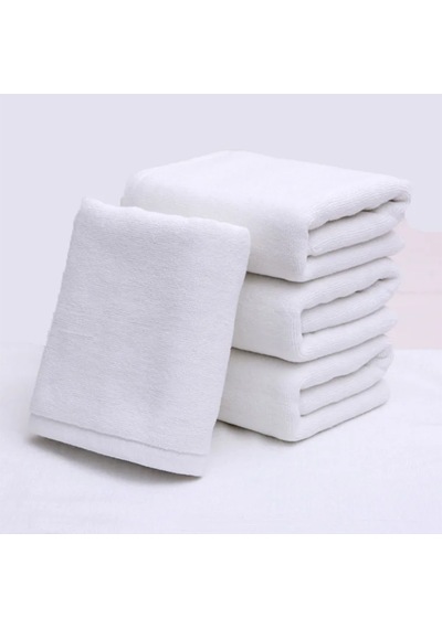 Beyaz Otel Havlusu 250 Gr 4'lü Set El El-yüz-baş Havlusu 50x90 Cm Beyaz