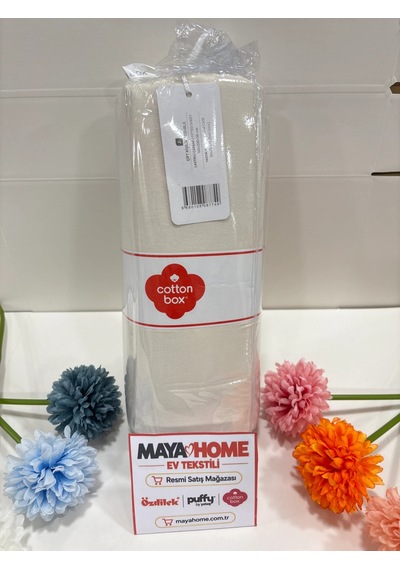 Cotton Box Deluxe Krem Tensel Çift Kişilik Lastikli Çarşaf Seti 160x200+30 Çok Renkli