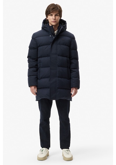 Lacoste Down Fill Mens Parka Sabit Kapüşonlu Kaz Tüyü Erkek Parka Lacivert Lacivert