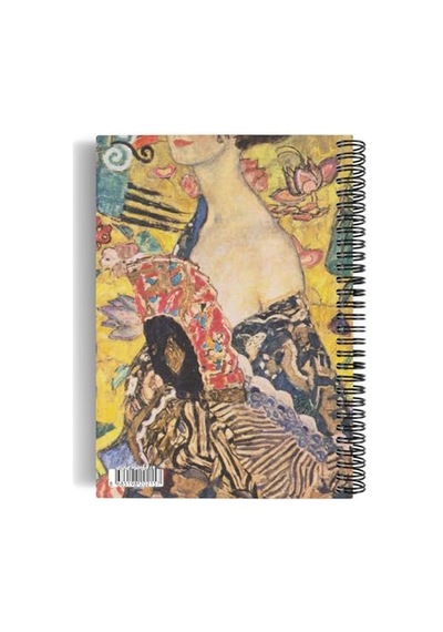 Gustav Klimt/lady With A Fan,1917-18 Spiralli Defter 15 A5 Çizgisiz 100 Sayfa Sanat