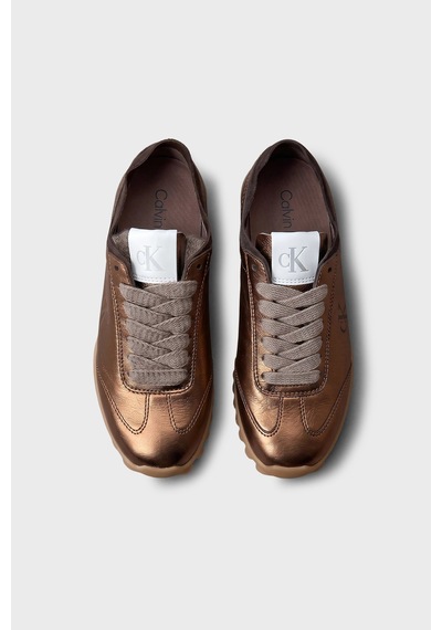 Calvin Klein Parlak Deri Sneaker Ayakkabı Hw0hw0330502n Kadın Ayakkabı Hw0hw03305 02n Bronz Calvin Klein Parlak Deri Sneaker Ayakkabı Hw0hw0330502n Kadın Ayakkabı Hw0hw03305 02n Bronz