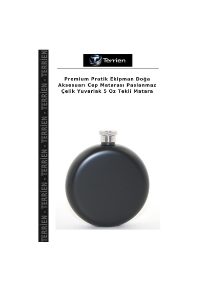 Premium Pratik Ekipman Doğa Aksesuarı Cep Matarası Paslanmaz Çelik Yuvarlak 5 Oz Tekli Matara Metal
