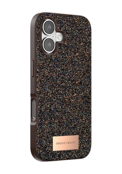 Onegif Apple iPhone Uyumlu,  17 Bright Simli Kapak - Gold