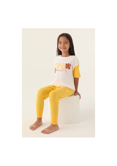 U.s. Polo Assn. Lisanslı Rose Krem Kız Çocuk Pijama Takımı Bej, Krem U.s. Polo Assn. Lisanslı Rose Krem Kız Çocuk Pijama Takımı Bej, Krem