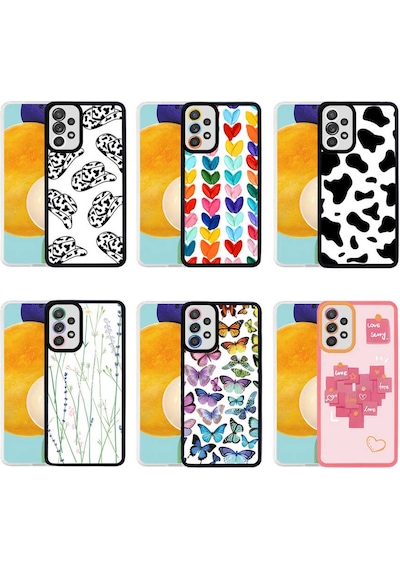 Zore Galaxy Uyumlu A72 Kılıf Msra M-fit Desenli Kapak - Flower No4 Flower No4