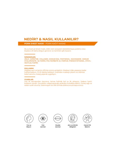 Pdrn Sheet Mask Dolgun Ve Canlı Cilt Görünümüne Yardımcı Maske - 879803314