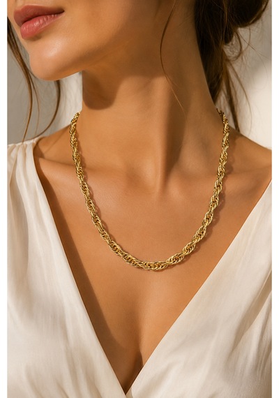 Gold Renk Zirkon Kolye Gold - 902513034 Gold