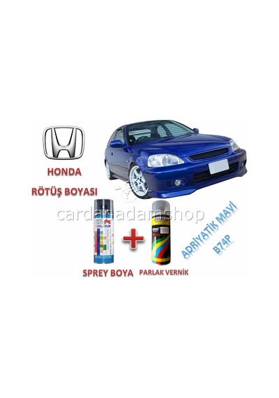 Honda Adriyatik Mavi B74P Rötüş Boyası Vernikli Set Halinde (360322904)
