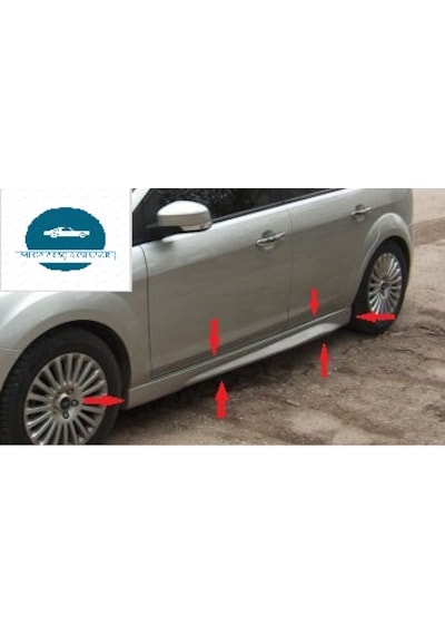 Ford Focus 1 Hb Marşpiye Takımı Sağ Sol Boyasız Ham Siyah Fiberclass