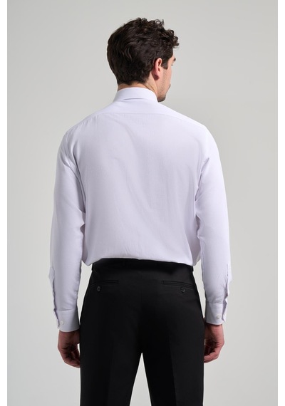 İmza Uzun Kol Desenli Armürlü Sert Yaka Cepli Pamuklu Classic Comfort Fit Gömlek 1004250171 Beyaz İmza Uzun Kol Desenli Armürlü Sert Yaka Cepli Pamuklu Classic Comfort Fit Gömlek 1004250171 Beyaz