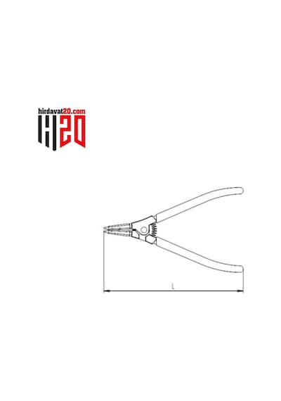 Izeltaş Dış Segman Pense Düz 225 Mm - 3301120225